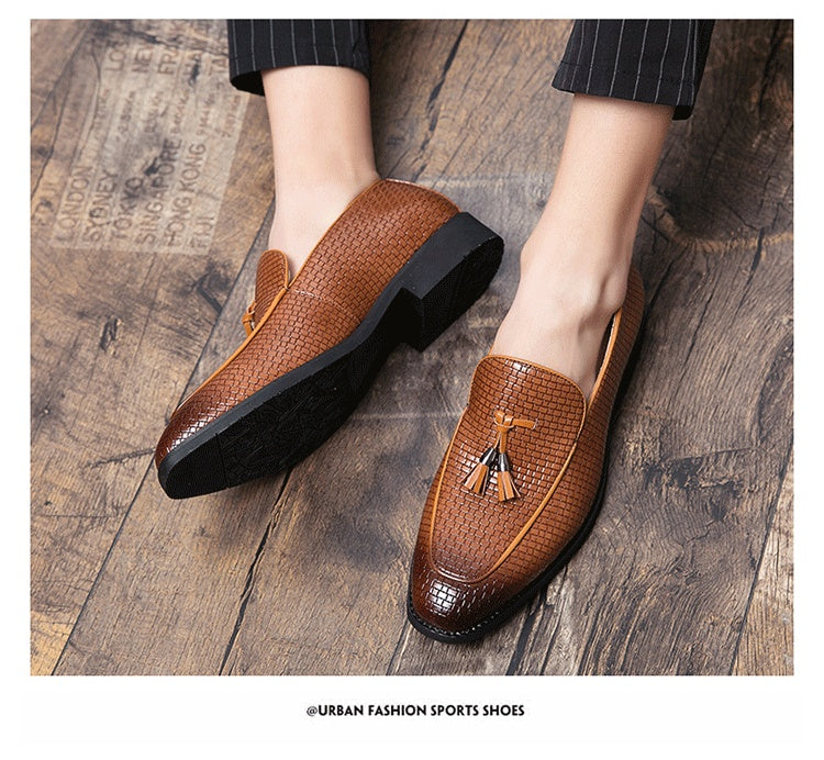 Pointed Men's Slip On Leather Shoes