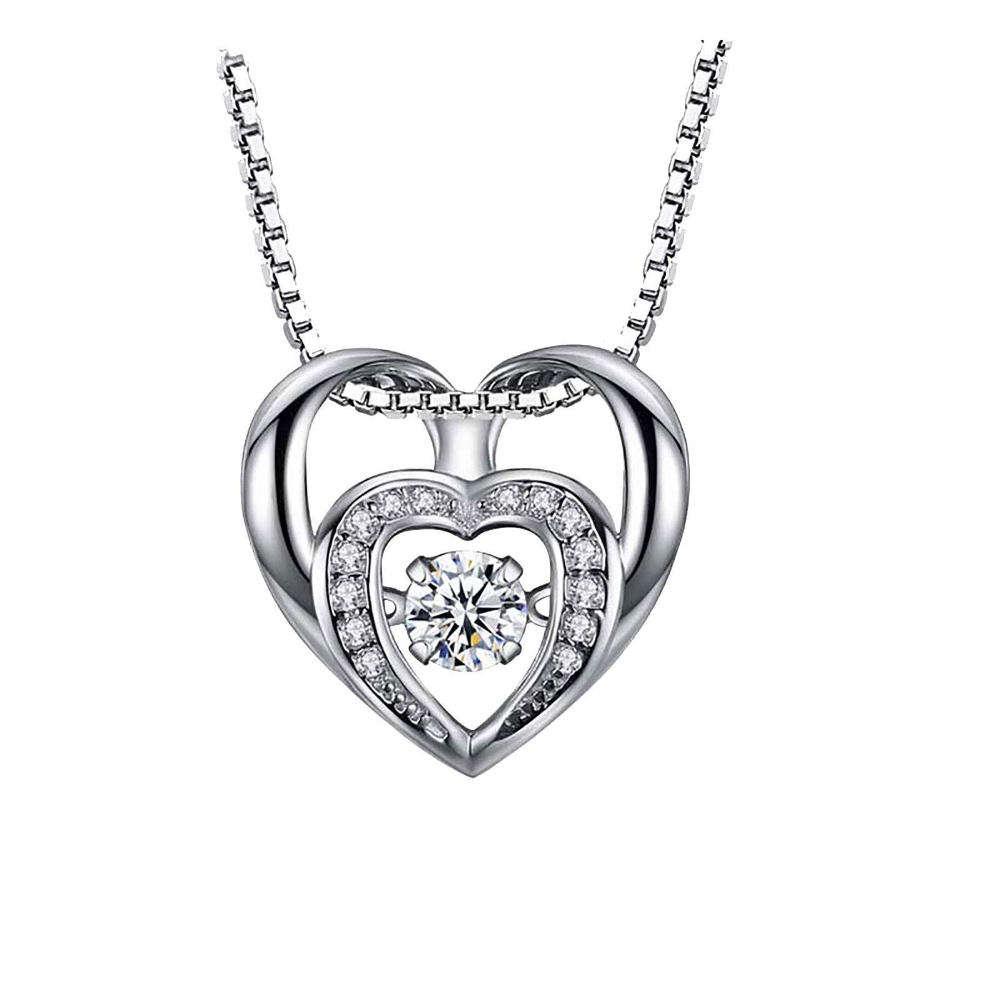 European And American Alloy Heart-shaped Pendant Necklace