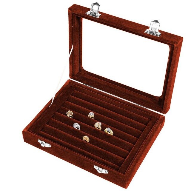 Ring With Cover Jewelry Storage Box Pendant Earring  Ring Box