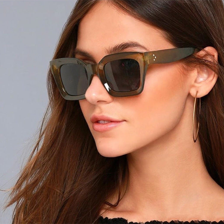 Óculos de sol quadrados simples retrô fashion
