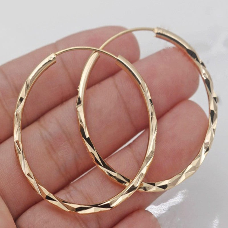 18k gold plated hoop earrings