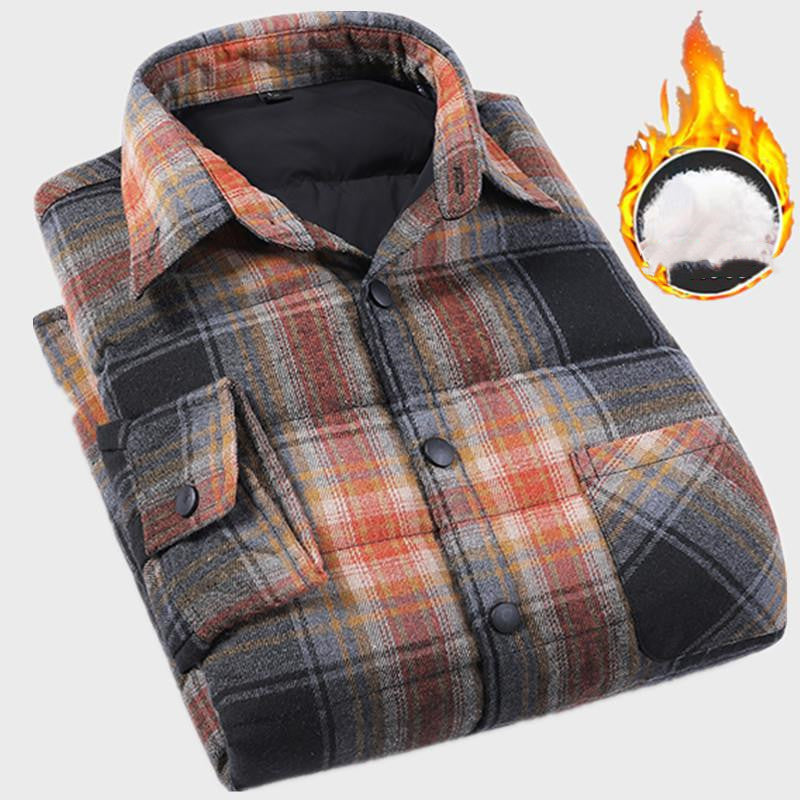 Men's Quilted Warm Shirt Jacket