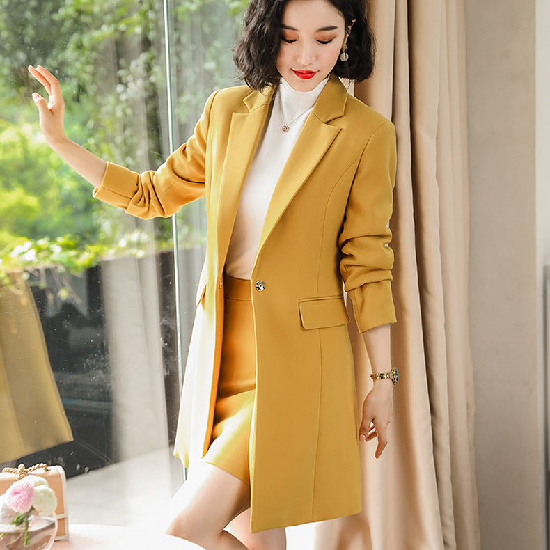 Mid-length Fashion Temperament Casual Jacket Women's Suit