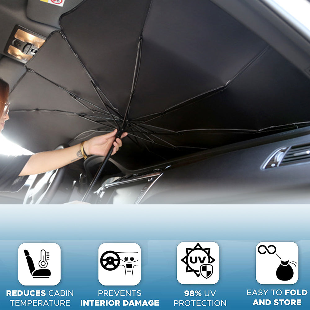 Pára-brisa dobrável para carro Guarda-sol Proteção UV Isolamento térmico Guarda-sol Capa de janela dianteira automática Protetor interior Gadgets de verão