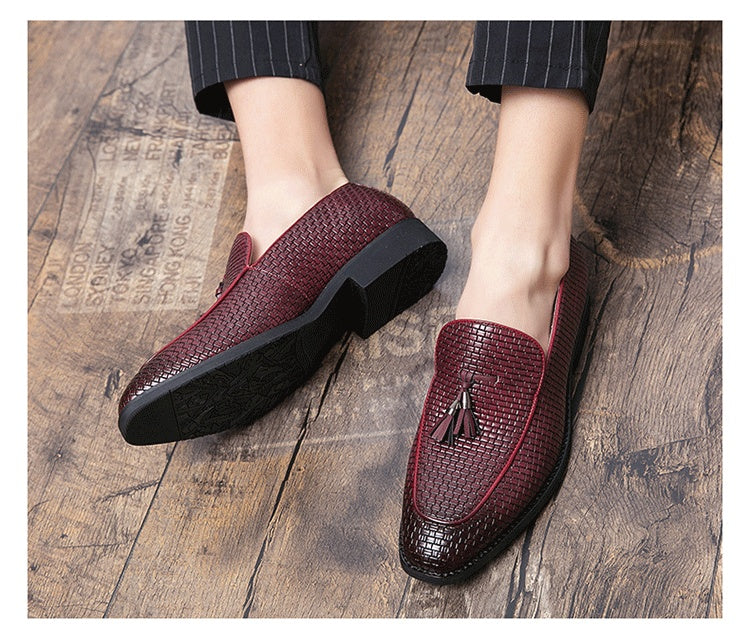 Pointed Men's Slip On Leather Shoes