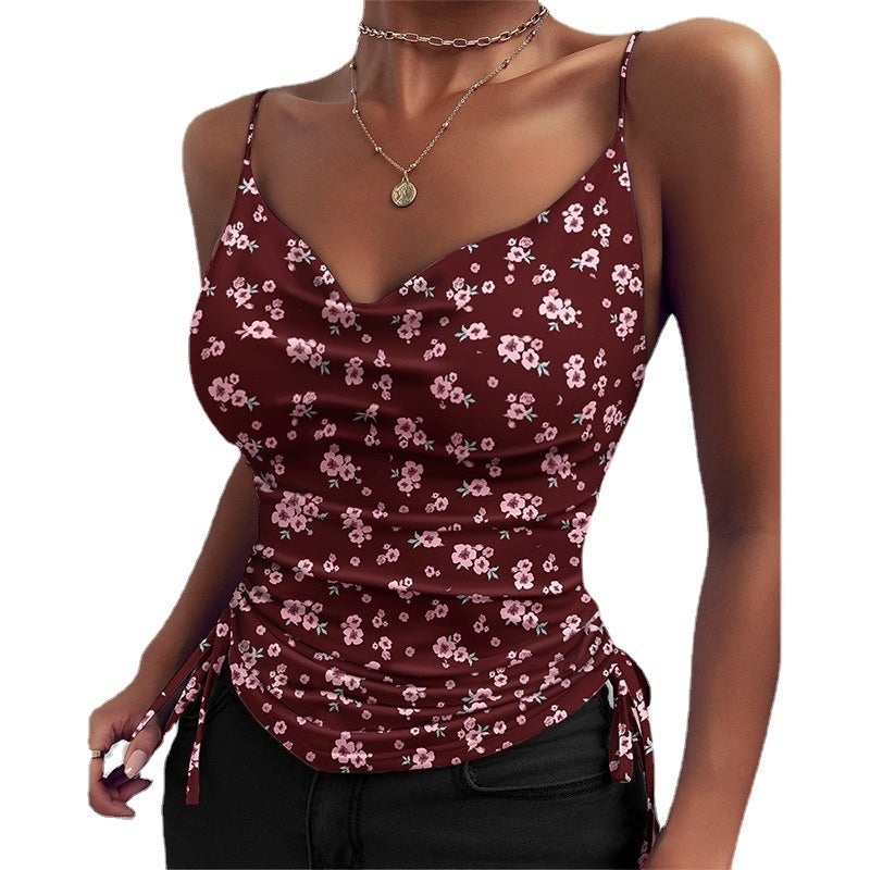 Women's Spaghetti Strap V-neck Camisole Shirts