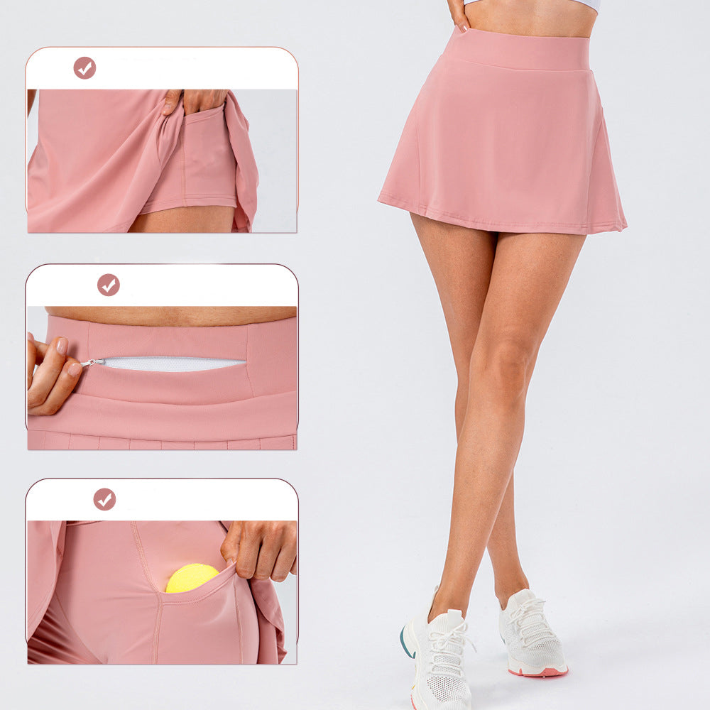 High Quality Pleated Tennis Skirt with Zipped Pocket