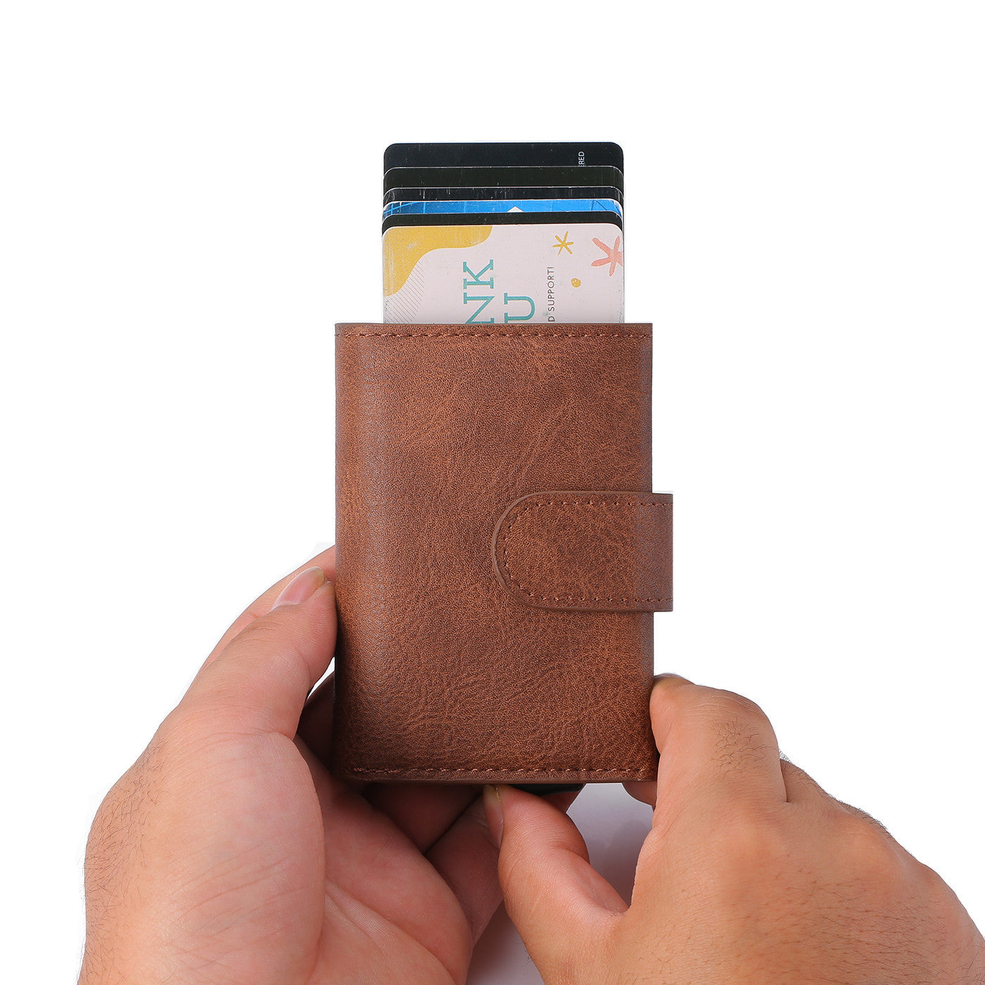 Men's Aluminum Alloy Wallet Rfid Anti-Theft Metal Card Holder