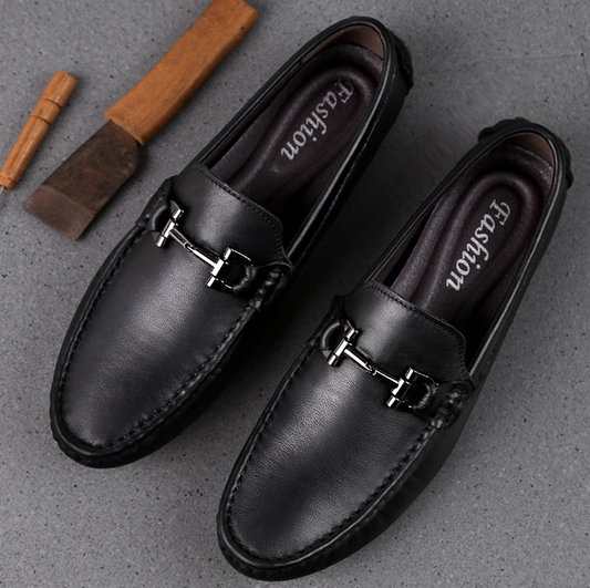 Slip On Genuine Leather Loafers Men Casual Shoes Designer