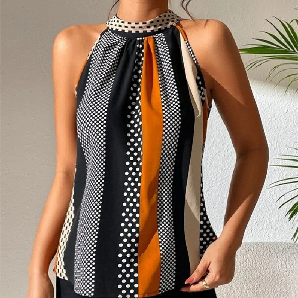 Women's Polka Dot Color Matching Camisole