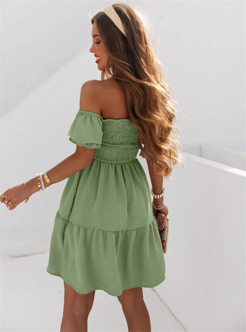 Summer Backless Off-shoulder Long Dress