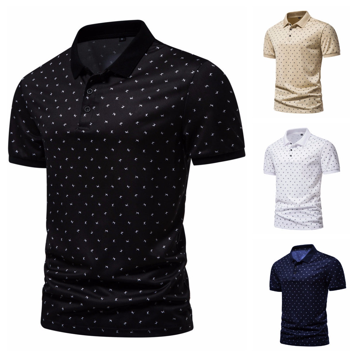 Men's Fashion Simple Lapel Short Sleeve