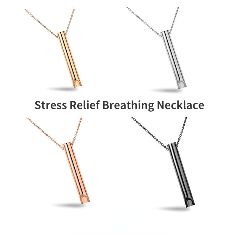 Breathing Relieve Pressure Stainless Steel Decompression Necklace