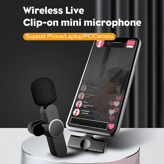 NEW EP033 Wireless Lavalier Microphone Lapel Clip Mic For Android Phone Support Multi-channel Real-Time Mixing