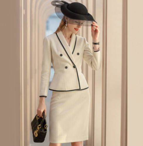 Women's White Formal Dress Suit