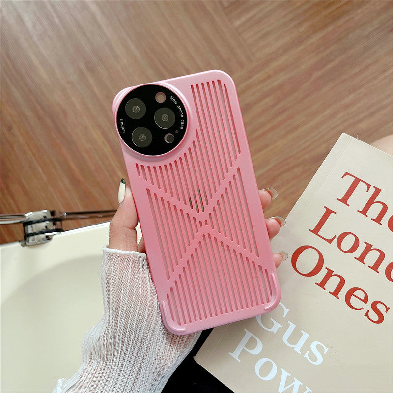 Simple Hollow Multicolor Cooling Phone Case