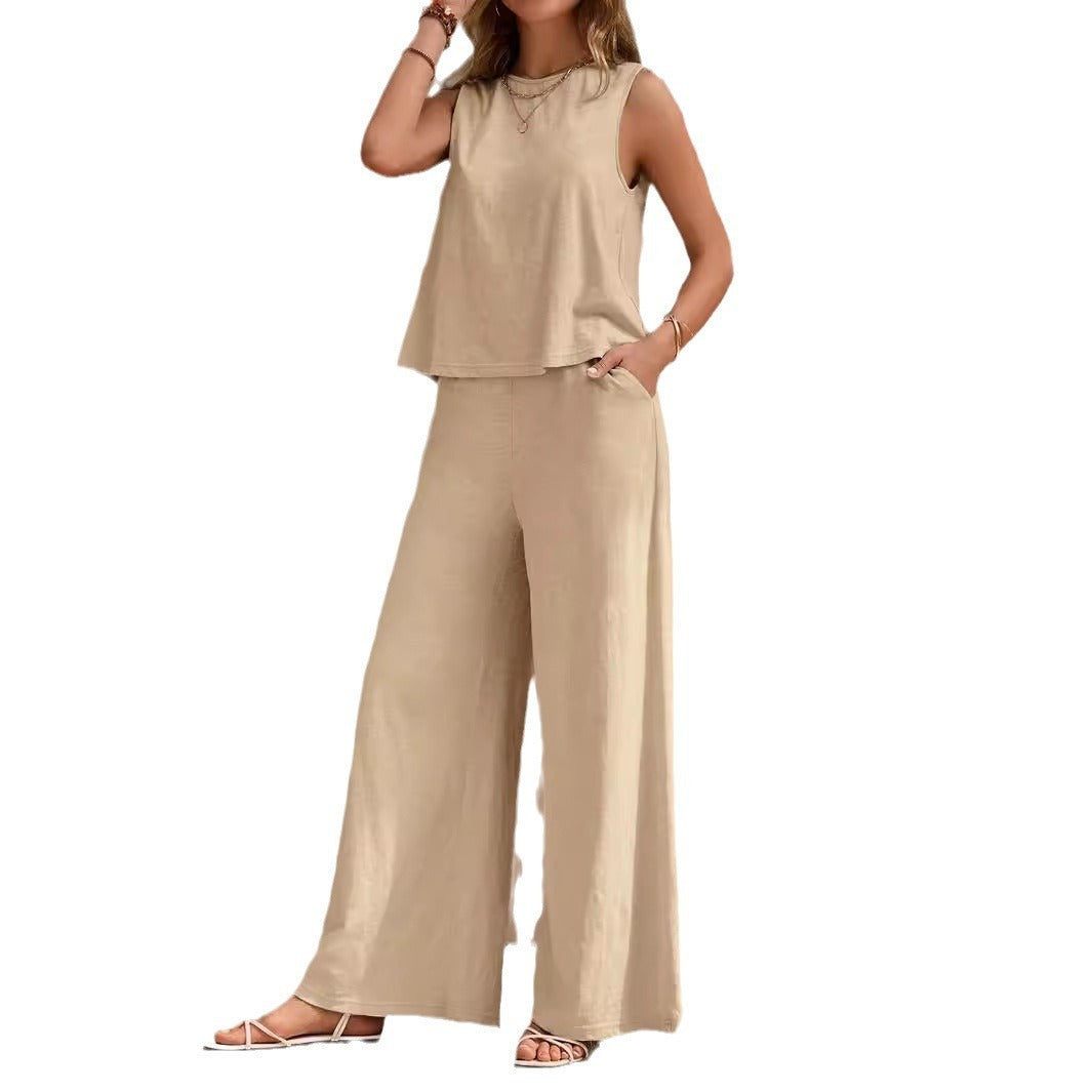 2 Piece Casual Loose Pants Set for Women