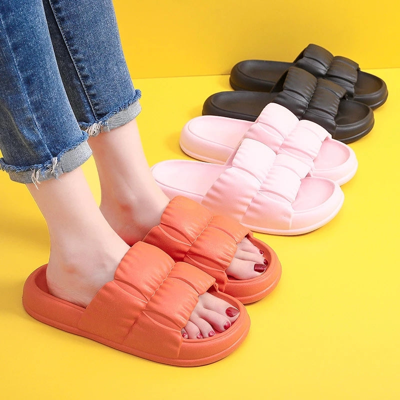 Women Home Shoes Bathroom Slippers Soft Sole Slides