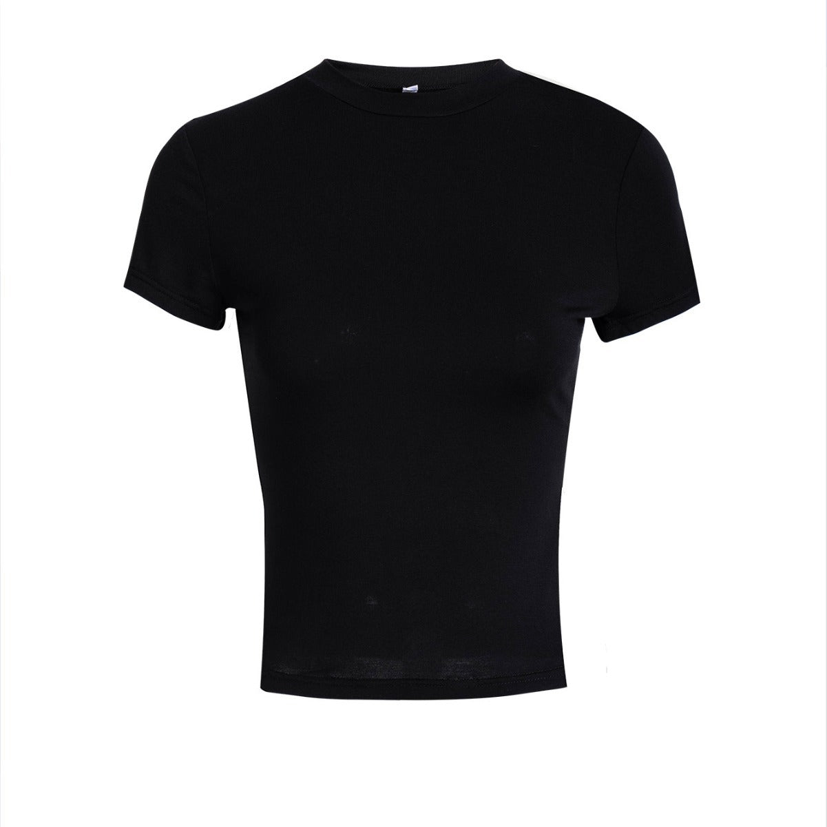 Solid Color Slim-fit Slimming Short-sleeved T-shirt