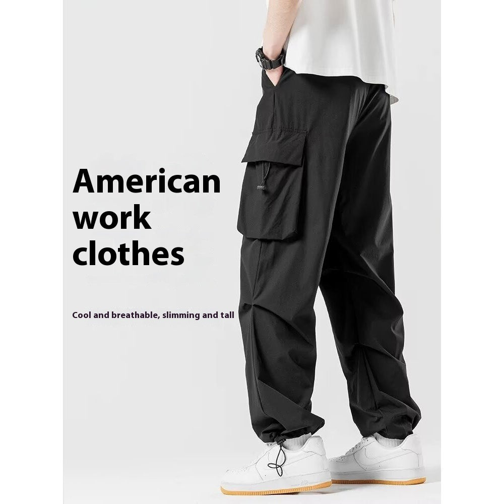 Loose Straight Cargo Pants Wide-leg Pants Men