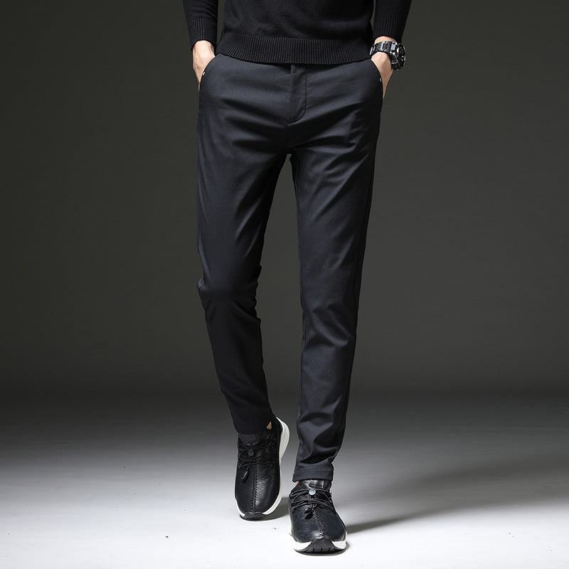 Men's Elastic Thin Casual Straight Pants