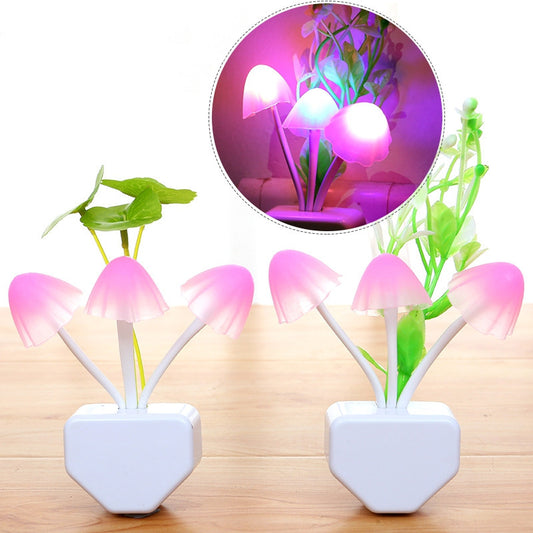 New LED Night Light Energy-saving Plug-in Induction Creative Mushroom Light For Home