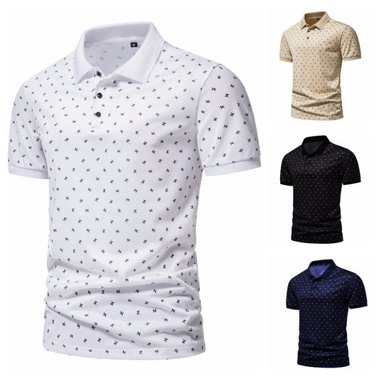 Men's Fashion Simple Lapel Short Sleeve