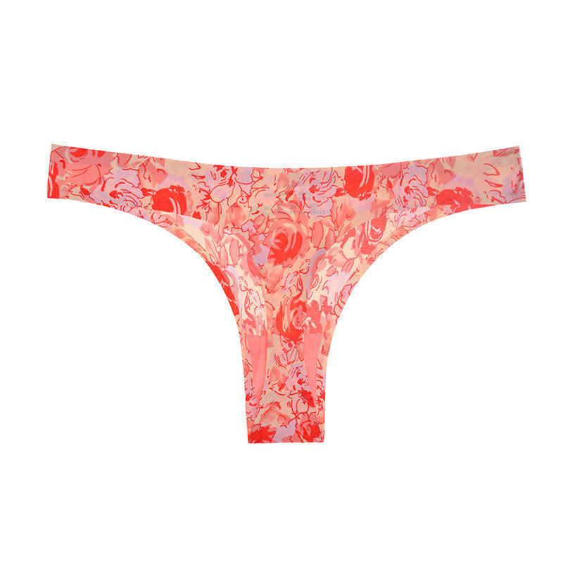 Ice Silk Seamless One-piece Women's Underwear, Low Waist, Sex Appeal