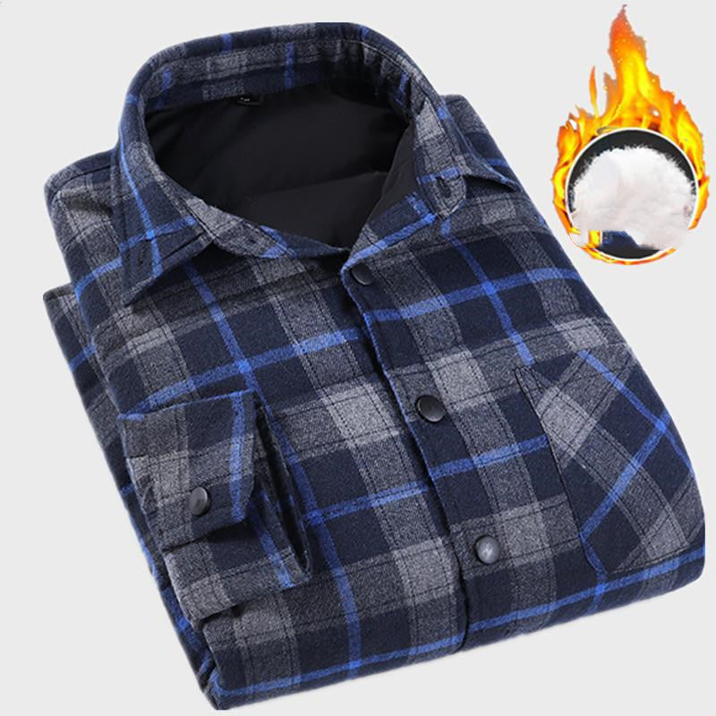 Men's Quilted Warm Shirt Jacket