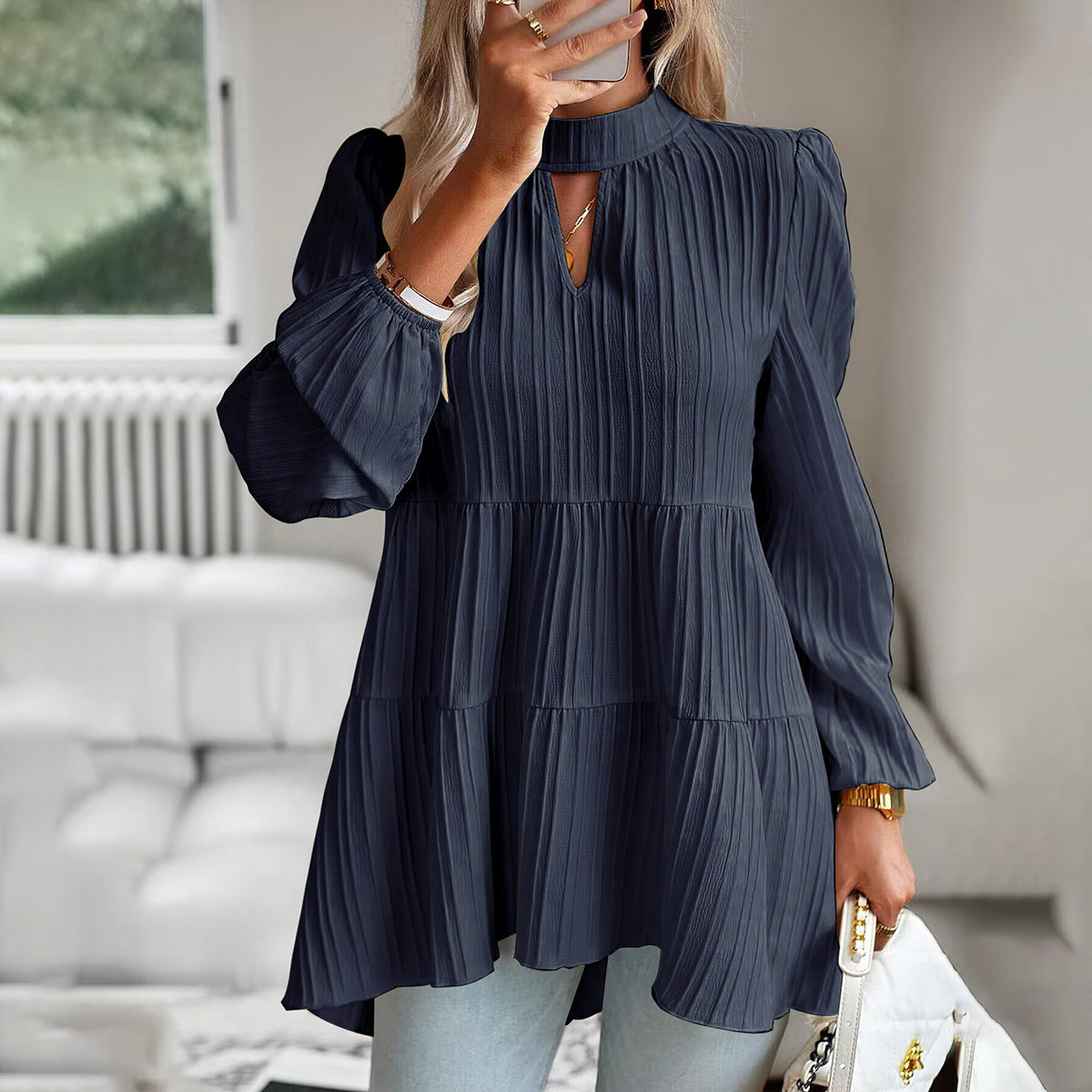 Elegant Long-sleeved Top For Women