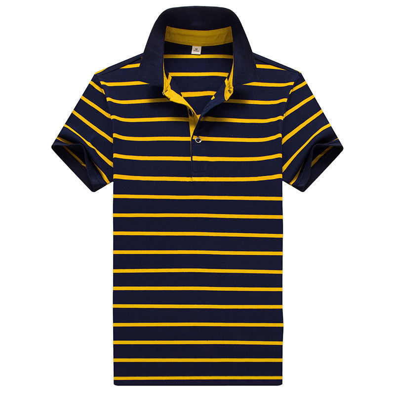Summer Men's Casual Short-sleeved Knitting Polo Shirt