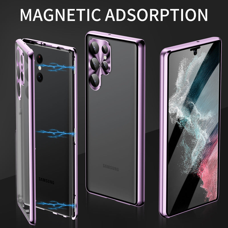Applicable To S24Ultra Peep-proof Magnetic Mirror Universal Magnetic King Phone Case