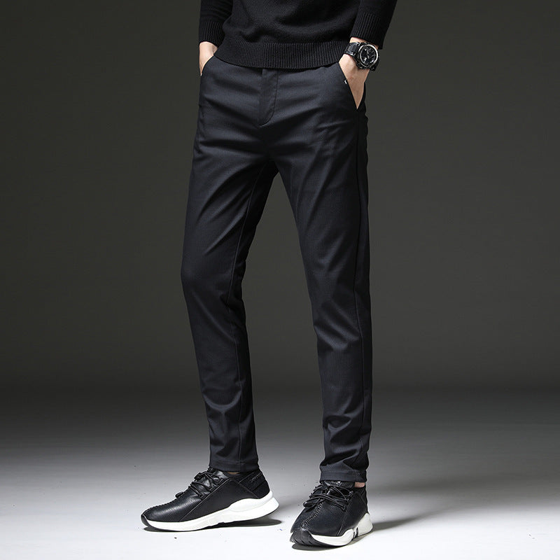 Men's Elastic Thin Casual Straight Pants