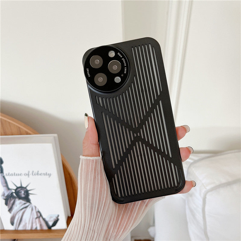 Simple Hollow Multicolor Cooling Phone Case