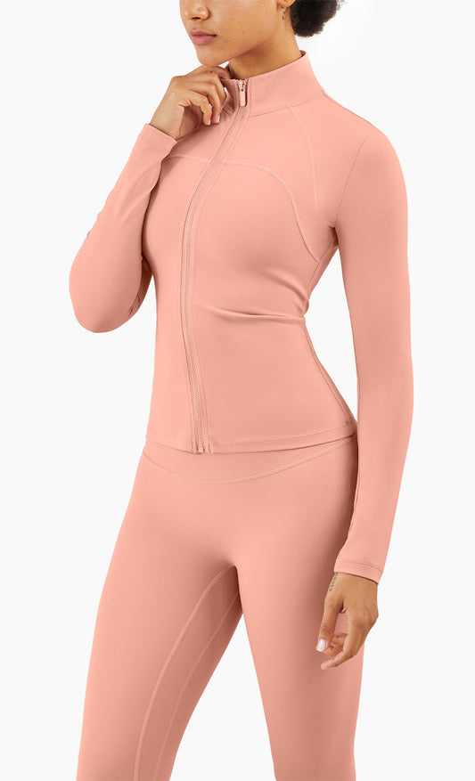 High Neck Long Sleeve Yoga Fitness Outfit for Women