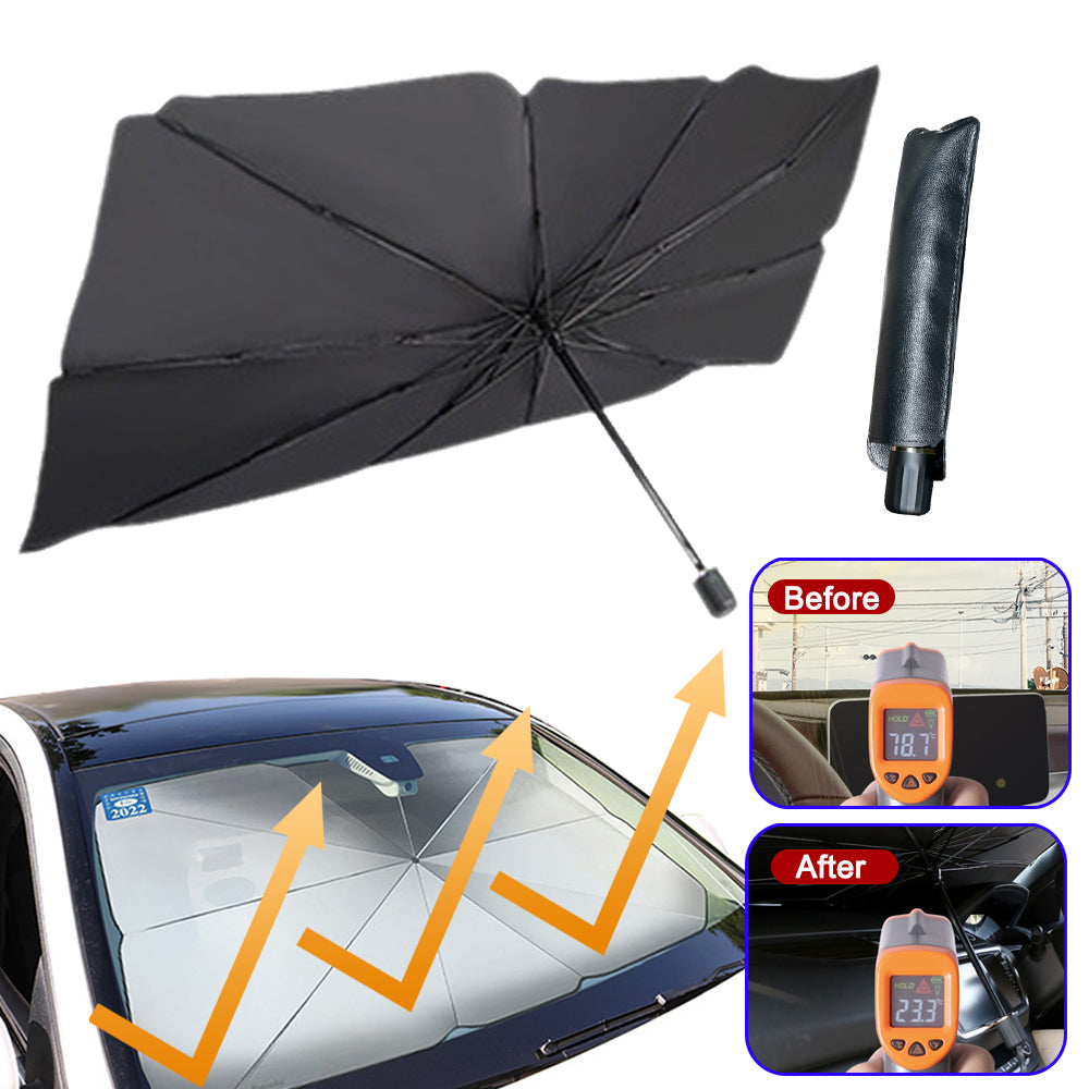 Pára-brisa dobrável para carro Guarda-sol Proteção UV Isolamento térmico Guarda-sol Capa de janela dianteira automática Protetor interior Gadgets de verão