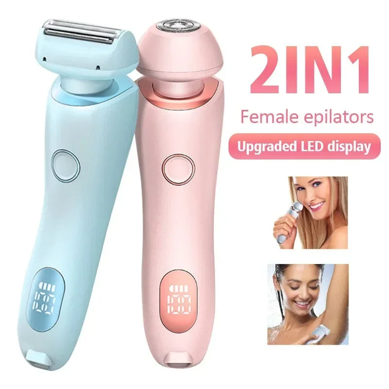 2 In 1 Hair Women's Electric Hair Removal Razor, Trimmer