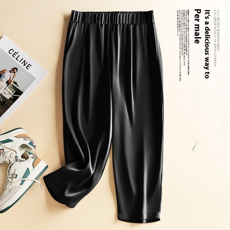 Summer Thin Harem Pants Loose Drooping Satin Casual Pants