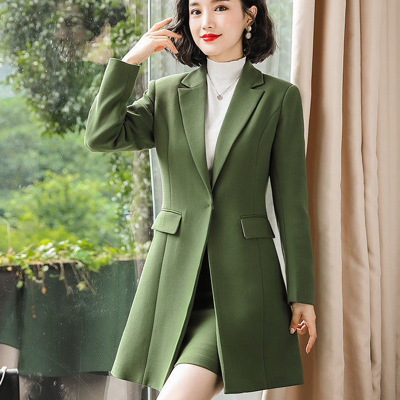 Mid-length Fashion Temperament Casual Jacket Women's Suit