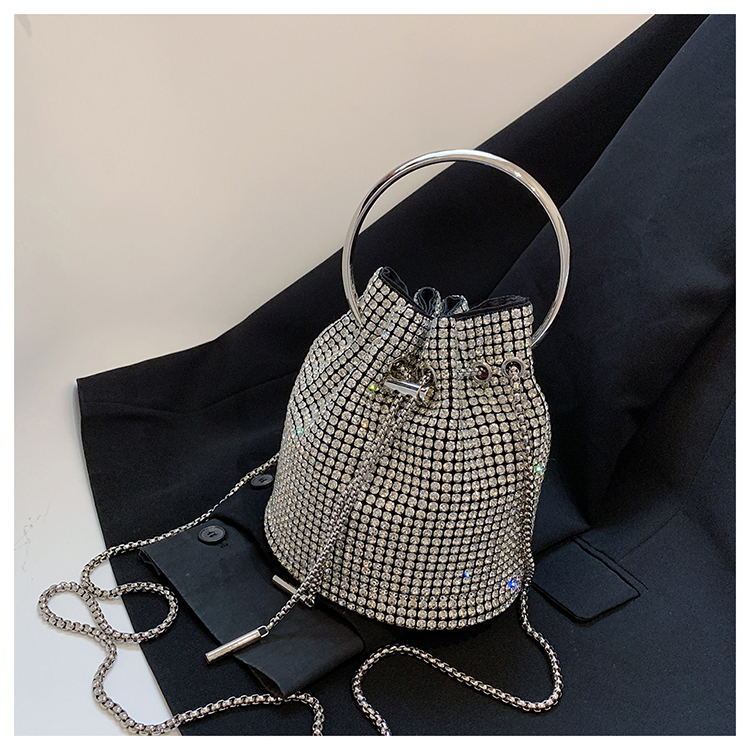 New Women's Rhinestone Handbag With Diamond Chain Tassel