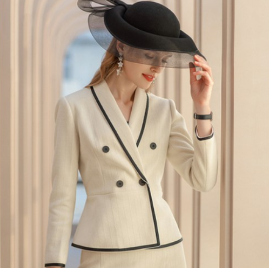 Women's White Formal Dress Suit