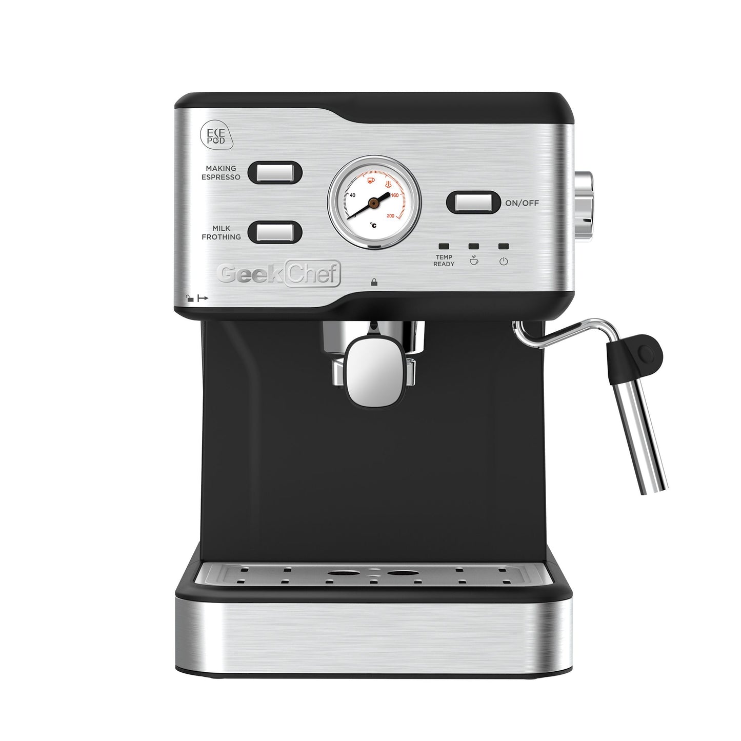 Espresso Machine 20 Bar Pump Pressure Cappuccino Latte Maker Coffee Machine With ESE POD Filter&Milk Frother Steam Wand&thermometer, 1.5L Water Tank, Stainless Steel Espresso Ban On Amazon