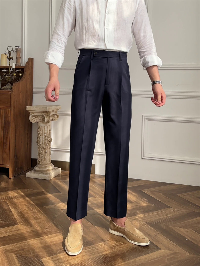 Business Men's Casual Trousers With Drape And No Iron