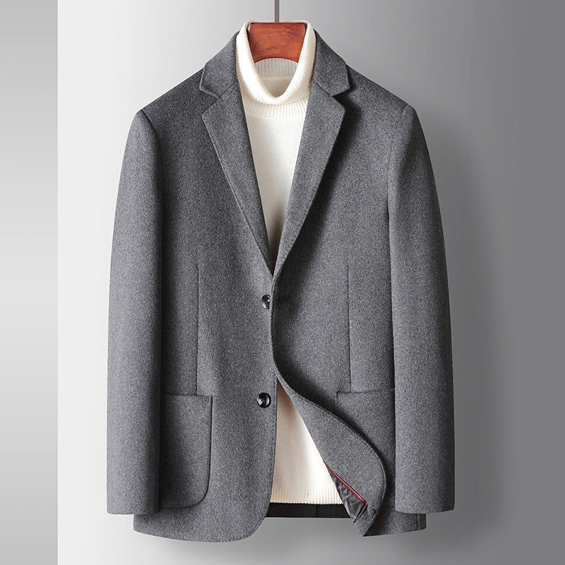 Woolen Business Leisure Wool Suit Coat Solid Color