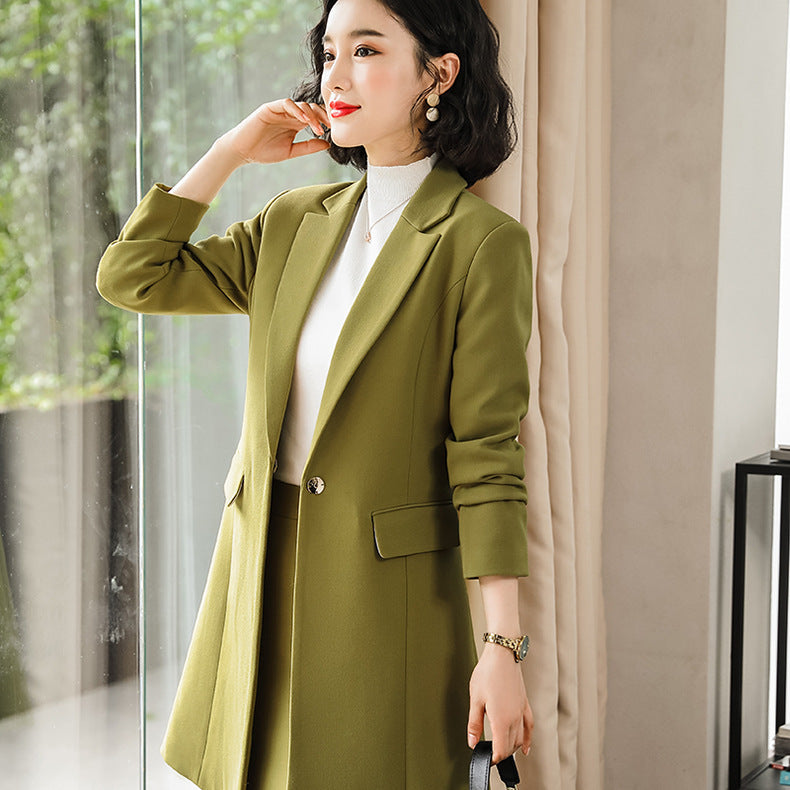 Mid-length Fashion Temperament Casual Jacket Women's Suit