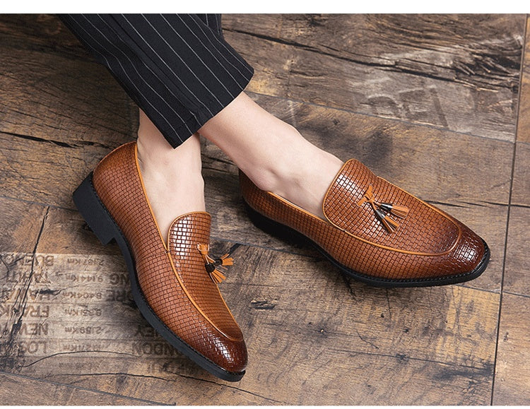 Pointed Men's Slip On Leather Shoes