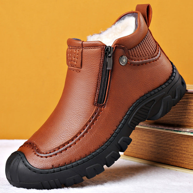 Cotton Shoes For Men With Plush Insulation