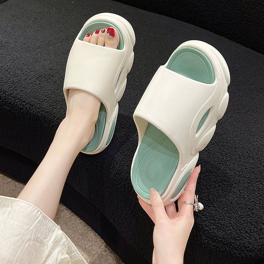 High Heel Couples Sandals Women's Leisure Sports Fashion Trending Comfortable Soft Back Thick Back Beach