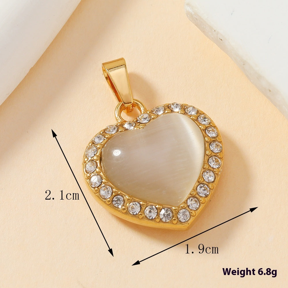 Single Pendant Stainless Steel Casting Ornament Love Oval